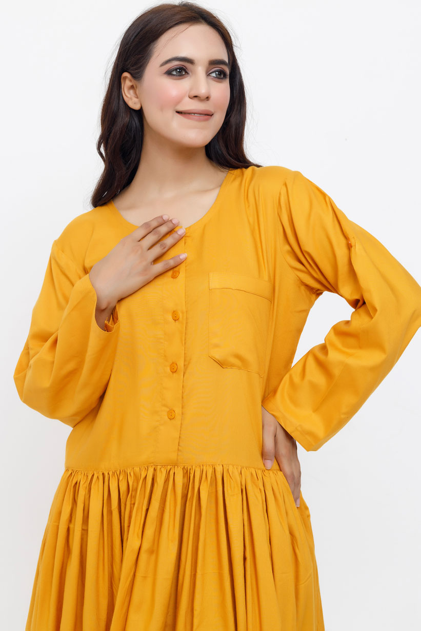 Mustard Funk Linen Maxi - Image 10